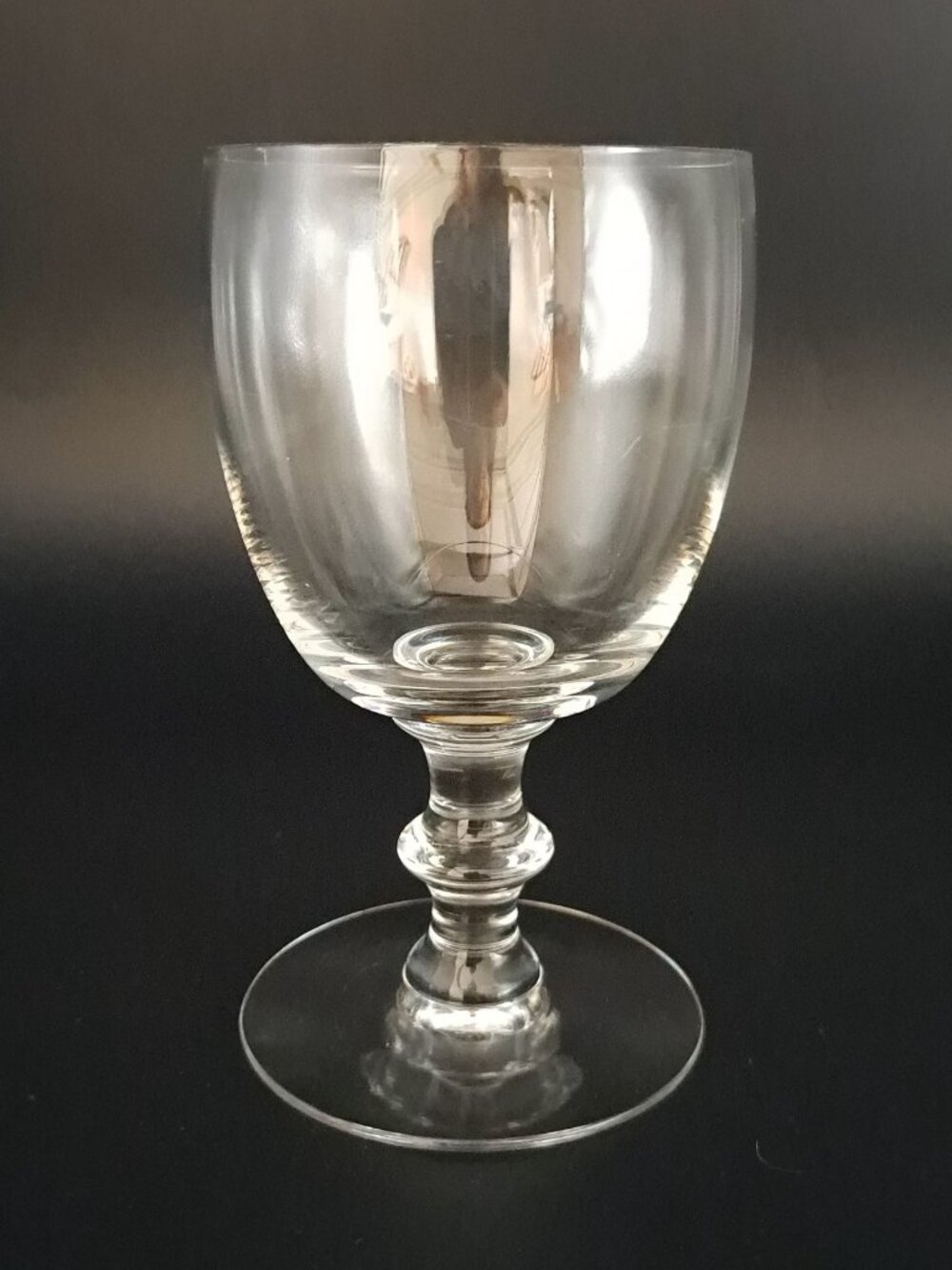 Vintage Crystal Glass Goblet With Elegant Stem Design